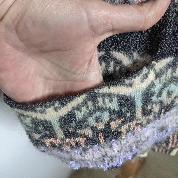 VINTAGE 80s Brenda French Soft Fuzzy Cardigan Sweater S - Picture 6 of 12